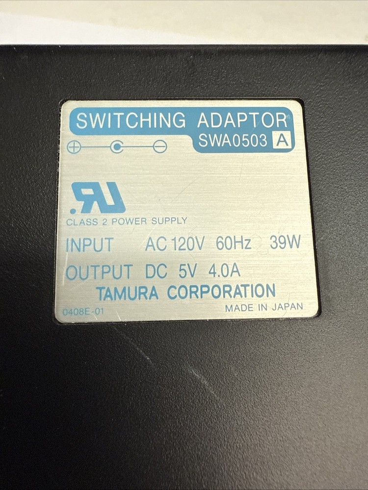 Tamura SWA0503 A Switching Adaptor AC120V 60Hz 39W – DC 5V 4.0A – Tested