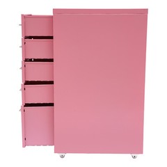 Metal File Storage Cabinet, 5 Drawer Under Desk Filing Cabinets with Wheels