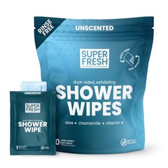 Super Fresh Shower Body Wipes, Travel Essentials for 10 Count (Pack of 1)