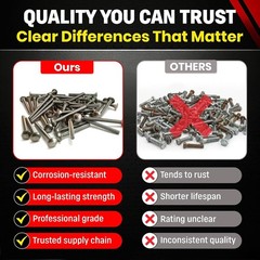 304 Stainless Steel 1/4-20 x 2-1/2 Carriage Bolts – 100K PSI Strength, 50 Pieces