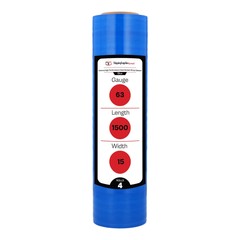 4 Rolls Cast Narrow Banding Stretch Wrap Shrink Film 15″ x 1500′ 63 Ga Dark Blue