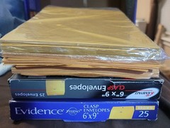 Clasp Envelopes 6″x9″ Brown 100+ Multiple Brands Open Packs, Loose & New.