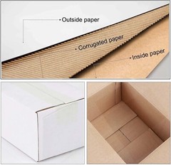 7x5x4 Inches Shipping Boxes Pack of 25 White Corrugated for Mailing