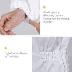 Full Body Beekeeping Suit Set w/ Detachable Ventilated Veil & Free Gloves Unisex