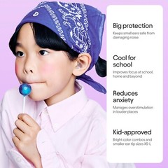 Loop Engage Kids 2 Ear Plugs – Reusable Everyday 16dB Noise Relief Berry Blue