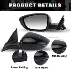 Left Driver Side Mirror Compatible With Honda Accord 2018-2022 with Turn Signal