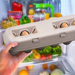 MT Products Blank Natural Pulp Paper Egg Cartons | Holds 12 Eggs – Pack of 15