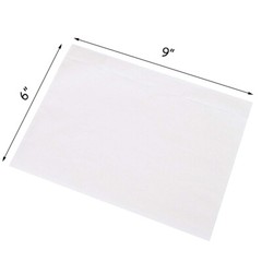 6″ x 9″ Clear Adhesive Packing List Shipping Label Envelopes Pouches 50 – 8000