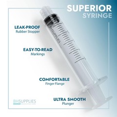 BH Supplies 3ml Luer Lock Tip Syringes (No Needle) – 100 Count (Pack of 1)