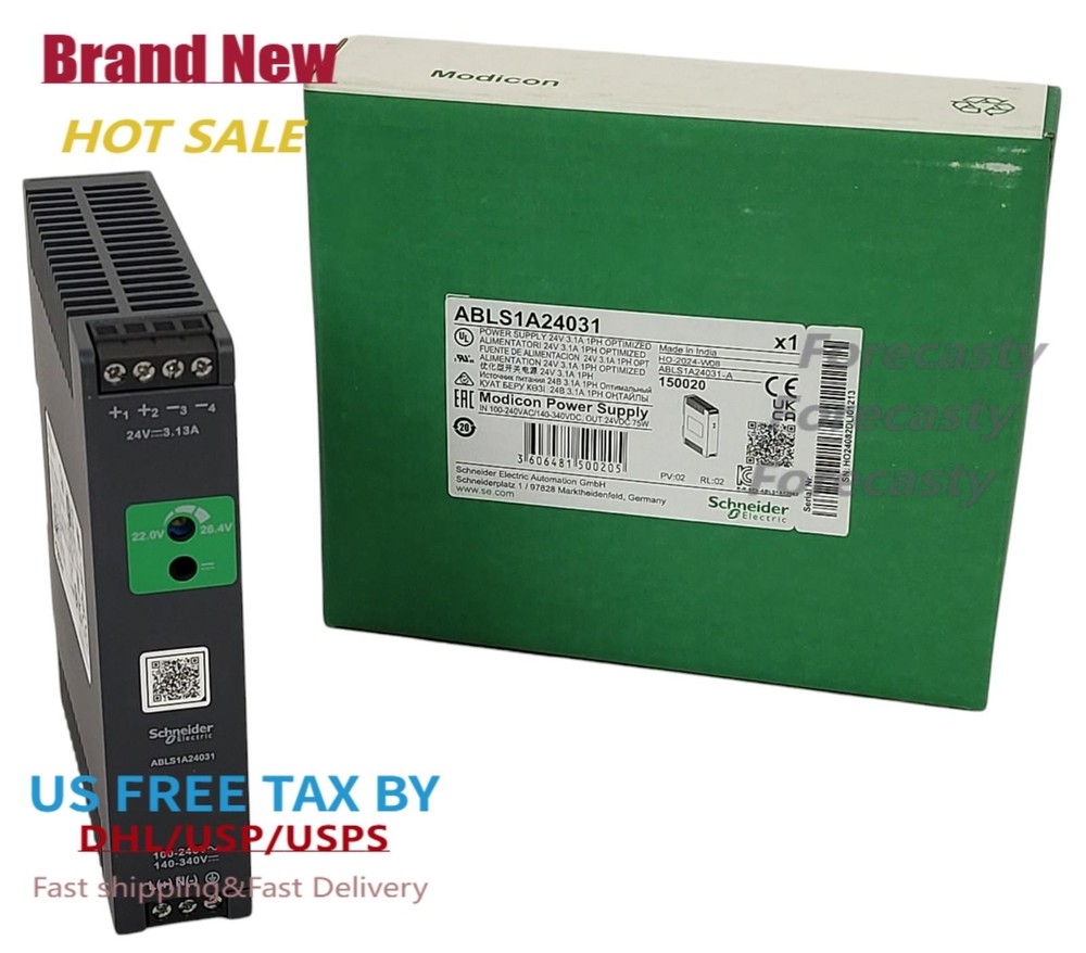Schneider ABLS1A24031 Regulated Power Supply 100-240V AC, 24V 3.1 A Single Phase