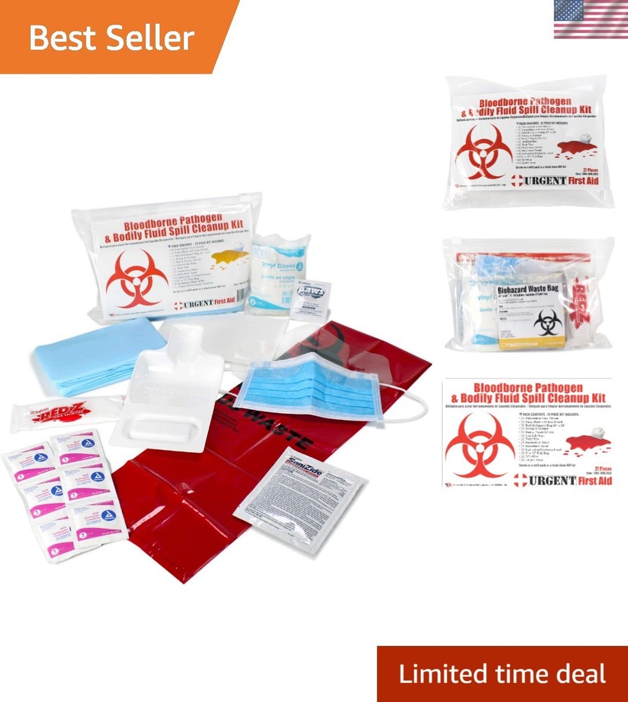 Compact 22-Piece Spill Kit – Ensure Compliance & Safety During Blood Cleanup