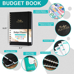 Budget Planner – Budget Book with Bill Organizer and Expense Tracker, 6.1″ X 8.2