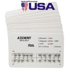 Dental Orthodontic Brackets Braces Standard Roth.022 Hooks 345 AZDENT
