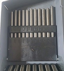 HUOT Decimal Blank Drill/Punch Alphabet Index A-Z .234 To .413 26 Piece Set USA