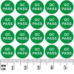 950 Green 0.4″ QC Passed Stickers Inventory Product Quality Control Pass Labels