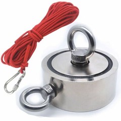 Fishing Magnet Kit Up to 1800 Lbs Pull Force Strong Neodymium + Rope + Carabiner