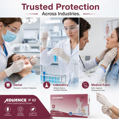 1000 Pcs Latex Exam Gloves White 6 Mil Powder FREE Dental All Size S, M, L, XL