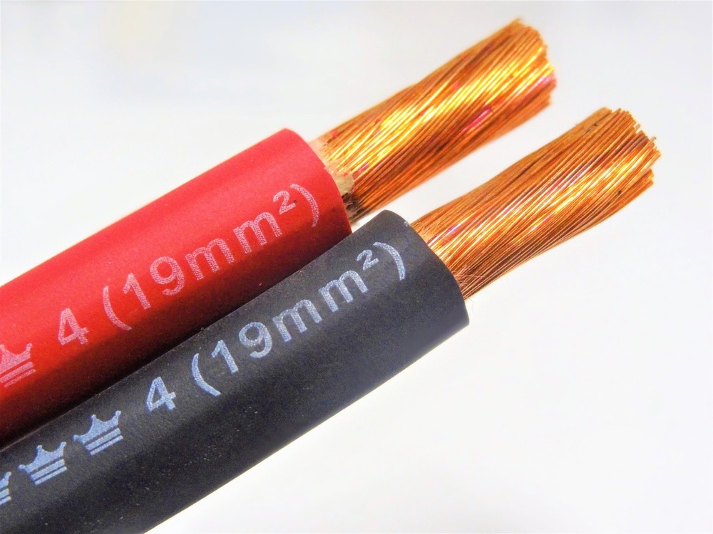 120′ EXCELENE 4 AWG GAUGE WELDING CABLE 60′ BLACK 60′ RED USA MADE BATTERY LEADS