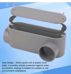 2 Inch Rigid PVC Conduit Body Type LR, Slip X Slip PVC Conduit Bodies LR Type wi