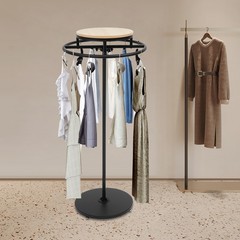 Clothing Display Rack Floor-standing Garment Hanging Rack Round Clothing Rack US