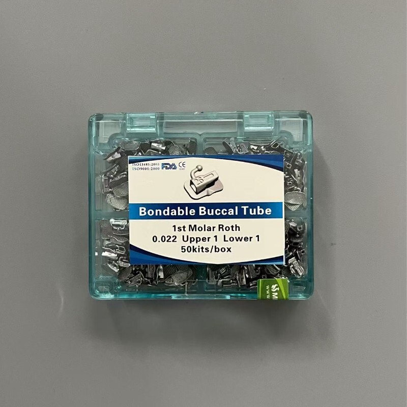 50 Sets Dental Orthodontic Buccal Tube Bondable Roth 022″ Mesh Base 1st Molar