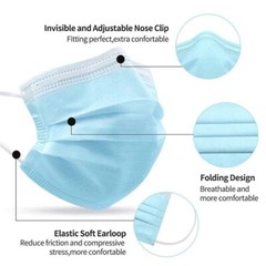 G-Box Disposable Protection Mask (Blue) (50 pcs/bx). (5 boxes per order) New 