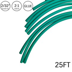 2:1 Heat Shrink Tubing Tube 2/32″ Green Glue Waterproof Dual Wall Wires Wrap