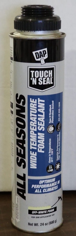 DAP TOUCH ‘N SEAL ALL SEASONS FOAM SEALANT ~ 24 oz. OFF-WHITE FOAM
