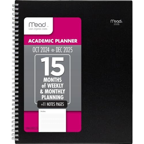 Mead 2025 Planner, Weekly & Monthly, Assorted Styles , Pattern Names