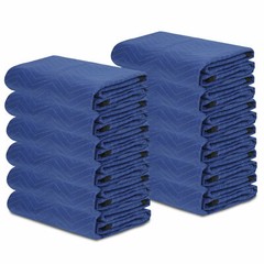 24 Pack Moving Blankets 80″ x 72″ Pro Economy Blue Shipping Furniture Pads