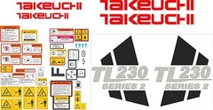 Takeuchi TL230 Decal Set- very high quality aftermarket decals
