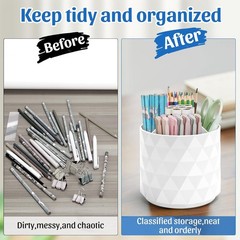 Desk Organizer,Sparkling Diamond-like Pen Holder for Desk 360°Rotating Office