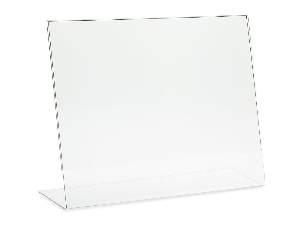 6 PC 11″x8.5″ Horizontal Photo Frame Free Standing Sign Holder Clear Acrylic AZM