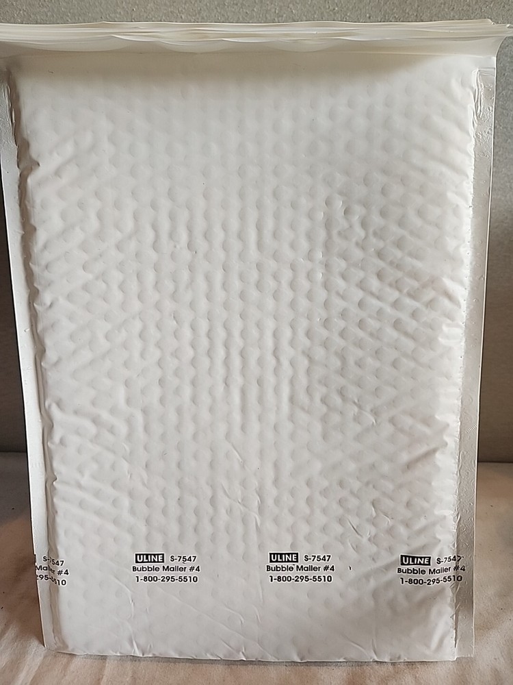 20 Uline 9 1/2 × 14 1/2 White Poly Bubble Mailers #4 S-7547
