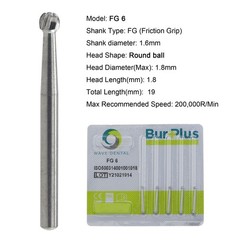 Wave Dental Carbide Burs FG 19mm High Speed Surgical 25mm FG SURG 330 557 702 6