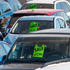 120 Pack Green 8.3×11.2 Inch DoubleSided Hanging Car Mirror Sale Tag Supply