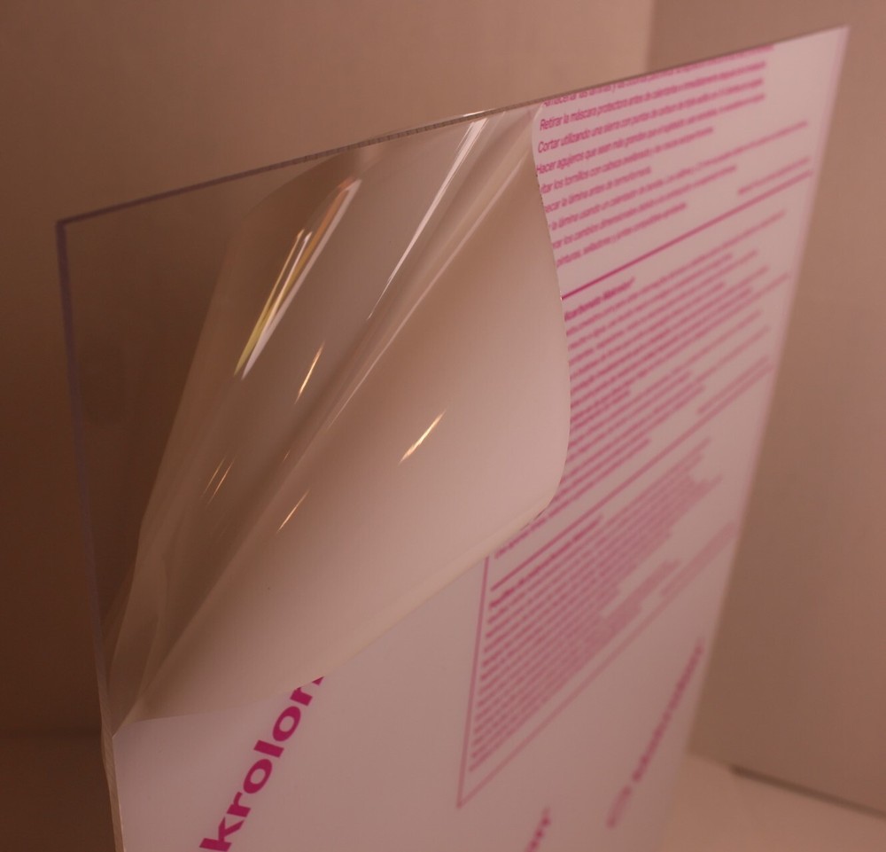 Polycarbonate Clear Plastic Sheet 1/8″ Thick 21.5″ x 15.5″ Makrolon Lexan Shield