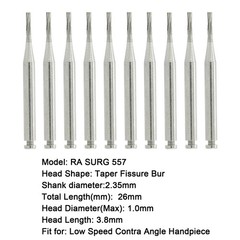 WAVE Dental Carbide Latch Burs Long Round Ball RA SURG Bur Contra Angle 22/26mm