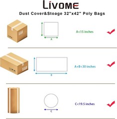 5 Pack 32*42 inches Clear Plastic Storage Bags Dustproof Moistureproof Jumbo …