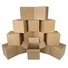 UOFFICE Heavy Duty Corrugated Boxes 18″ x 18″ x 18″ 275lb Pack of 10 Cube Boxes