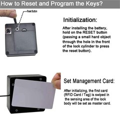 RFID Lock Electronic Cabinet Lock, Hidden DIY with USB 1 Pack, Black