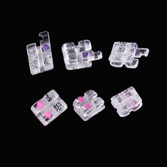 AZDENT Monocrystalline Sapphire Bracket Braces Ceramic MBT/ROTH 022 018 Hook 345