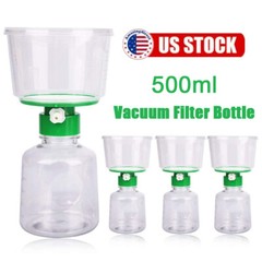 4Pack Lab 500ml Sterile Vacuum Filter Bottle Top 0.22um PES Membrane Hydrophilic