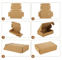 10~100-5×2.7×1.5in Shipping Boxes Pack Brown Corrugated Cardboard Boxes giftbox