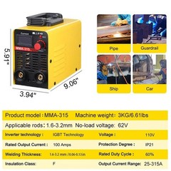 Welding Machine Inverter 110V 300AMP Mini IGBT ARC DC MMA Electric Welder Stick