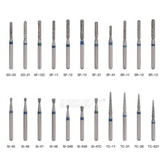 AZDENT Dental Diamond Burs For High Speed Handpiece Friction Grip 5Pcs/Box