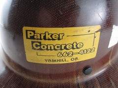 Vtg 70s MSA Fiberglass Skullgard Full Brim Construction Hard Hat Class G Oregon