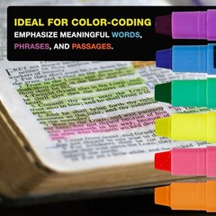 U.S. Office Supply Gel Highlighters, 6 Pack, Neon Fluorescent Colors – Bible Saf