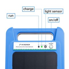 ATMOREA 0.2J Solar Power Fence Charger 3W 8KV Electric Fence Energizer 2-3 Miles