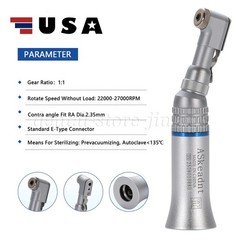 NSK Style Dental Slow Low Speed Contra Angle Handpiece Latch E-Type Attach AS